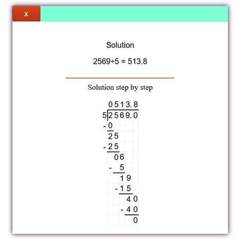 Long Division Calculator with Decimals and Remainders.